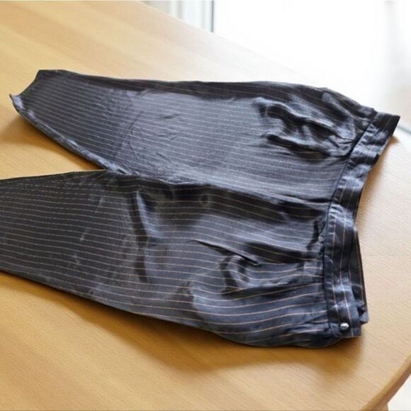 Black Pinstripe Women's Pants - Picture 5 of 13